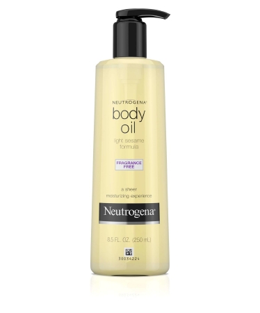 Neutrogena Body Oil, Light Sesame Formula, Fragrance-Free, 8.5 Ounce