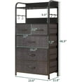 thumbnail image 3 of GOGRANT 5 Drawer Dresser for Bedroom Fabric Organizer Drawer Storage Tower for Closet, Clothes, Kids, Baby, Living Room, Grey, 3 of 8