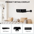 thumbnail image 4 of PUTORSEN Projector Ceiling Mount with Tray, Adjustable Height Universal Bracket with Concealed Cable Management, No Hole Installation, Holds up to 22 lbs – Ideal for Home Theater & Office (Black), 4 of 8