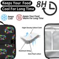 thumbnail image 4 of Game Controller Black Pattern Insulated Lunch Bag with Shoulder Strap and Bottle Holder,Bento School Lunch Bag Box,11x9.5x3.5 Inches, 4 of 5
