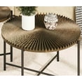 thumbnail image 3 of 2-Piece Coffee & End Table Set - Waterproof MDF, Rustic Design - Dark Walnut, 3 of 9
