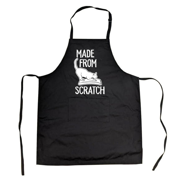 Cookout Apron Made From Scratch Baking Smock Funny Pet Cat Lover Apron