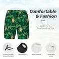 thumbnail image 3 of Yiaed St Patrick's Day9 Print Mens Swim Trunks Bathing Suit Compression Liner Beach Swim Shorts Swimwear Quick Dry Zipper Pocket No-Chafing Board Short-Medium, 3 of 6