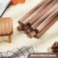 thumbnail image 5 of 10 Pcs Walnut Dowel Rods 7.9 inch Long Wood Sticks 0.7 inch Diameter Unfinished Round Sticks Wooden Carving Blocks Round Wooden Sticks for Building Model DIY Craft Supplies - Coconut Brown DIY, 5 of 6