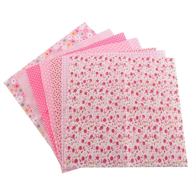 Spptty 3 Types 7pcs 50*50cm Cotton Fabric DIY Assorted Squares Pre-Cut Bedding Suite Quarters Bundle, Pre-Cut Bedding Suite, Cotton Fabric Pre-Cut Bedding