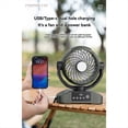 thumbnail image 1 of Ventilador de Escritorio para Exteriores, Recargable, de 20000 MAh, con Luz LED, 5 Velocidades, 3 Niveles de Brillo, Ideal para Camping y Viajes A, 1 of 5