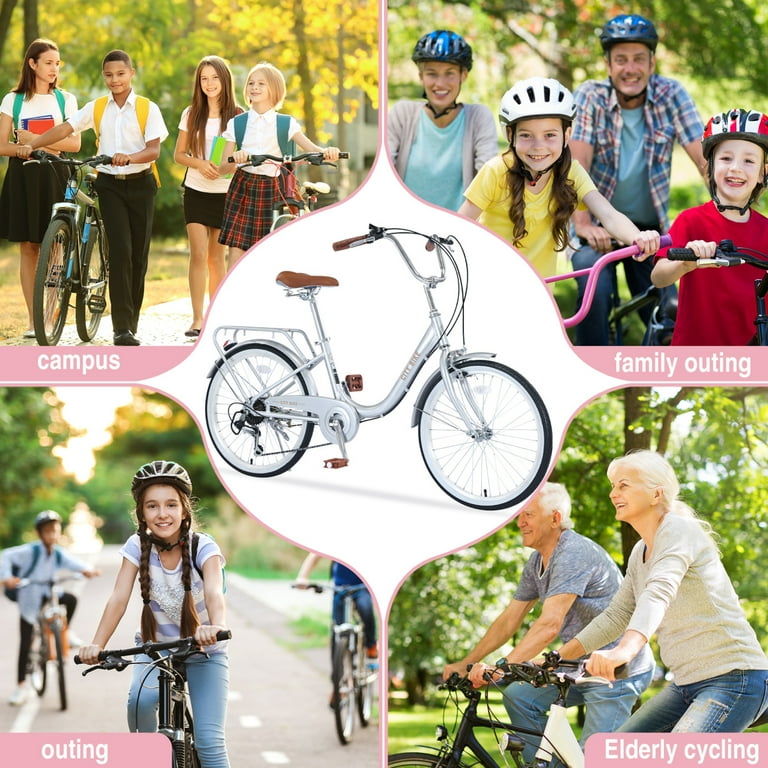 22 Inch Girls Bike, 7 Speed Shimano Beach Cruiser, Aluminum 22 Inch Girls Bike, 7 Speed Shimano Beach Cruiser, Aluminum