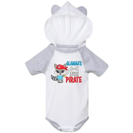 

Inktastic Glamma s Little Pirate Cute Raccoon with Sword Gift Baby Boy or Baby Girl Bodysuit