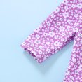 thumbnail image 6 of Happy Town Newborn Baby Girls Swimsuit Summer One-Piece Long Sleeve Floral Bathing Suit, 6 of 8