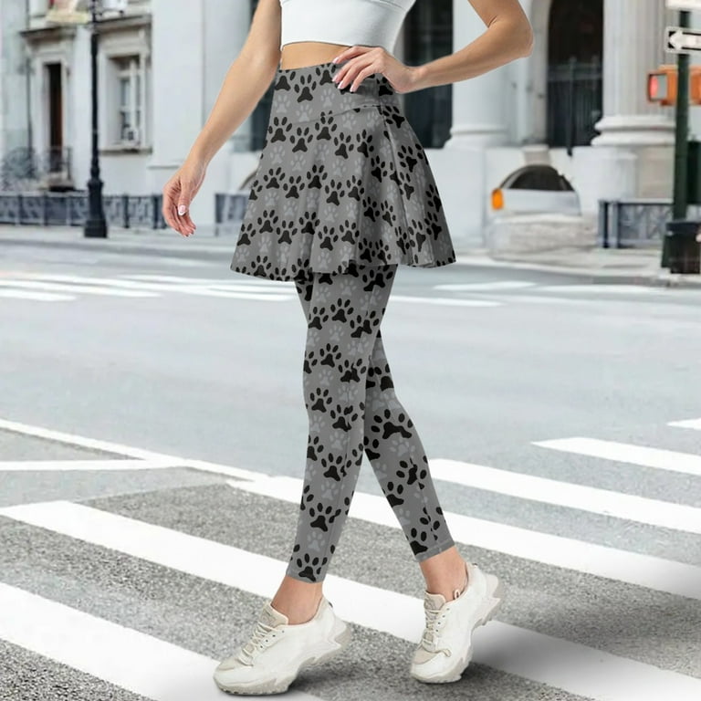 printed leggings ruffle workout leggings