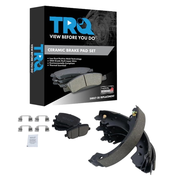 TRQ Front Brake Pads Ceramic Hardware Fits 2003-2008 Toyota Corolla
