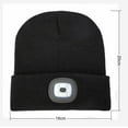 thumbnail image 2 of HESHENG LED Beanie Hat, Hands-Free Warm Winter Knitted Hat LED Flashlight, Teal, 2 of 7