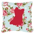 thumbnail image 2 of Carolines Treasures Chihuahua Shabby Chic Blue Roses Decorative Outdoor Pillow, 2 of 2
