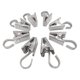 thumbnail image 1 of 100 clips de cortina con ganchos, broche de ducha plano de acero inoxidable para decoración del hogar, soporte de alambre para fiesta al aire libre para decoración de arte Feliz Sencillez, 1 of 5