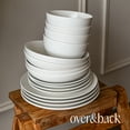 thumbnail image 5 of over&back Coupe Dinnerware Set - Stoneware Dishes - Comes with 4 Dinner Plates, 4 Salad Plates, 4 Cereal Bowls, and 4 Dinner Bowls - 16-Piece All-Occasion Place Settings - Semi-Matte White, 5 of 7