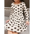 thumbnail image 6 of Wrapables Girls Casual Long Sleeved Cats Dress, 120, 6 of 8