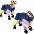 thumbnail image 2 of Dog Snowsuit with Built in Boots, Dog Boots Leggings Waterproof Anti-Slip Shoes Pet Paws Protector Dirty-Proof Adjustable Suspenders for Outdoor Winter Snow Rain Hiking Walking, 2 of 7