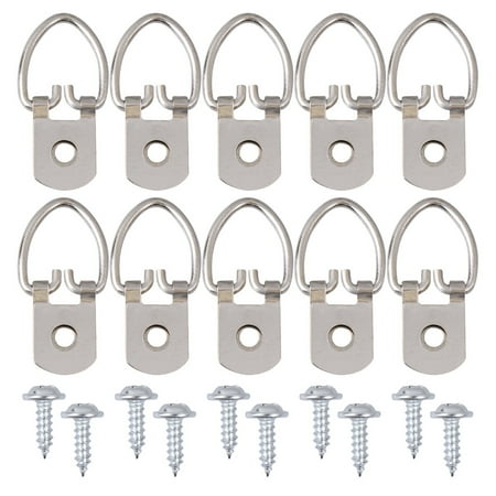 

200 Pcs Picture Hangers Ordinary Single Hole Monocular Screw Provided Digital Painting Hooks