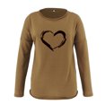 thumbnail image 3 of Camiseta de manga larga suelta con cuello redondo y estampado informal para mujer Pompotops  gfhjh16121, 3 of 3