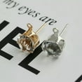 thumbnail image 5 of U8MO 10 Pairs Silver 4mm-8mm Zircon Crystal Rhinestone Ear Stud Earring With Loop-5mm SS24, 5 of 5