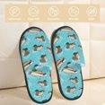 thumbnail image 2 of Slippers for Women, Mallard Ducks Swimming In The Lake Womens Slippers Fuzzy Winter House Shoes, Soft Anti-Skid Slippers Indoor and Outdoor, 2 of 7