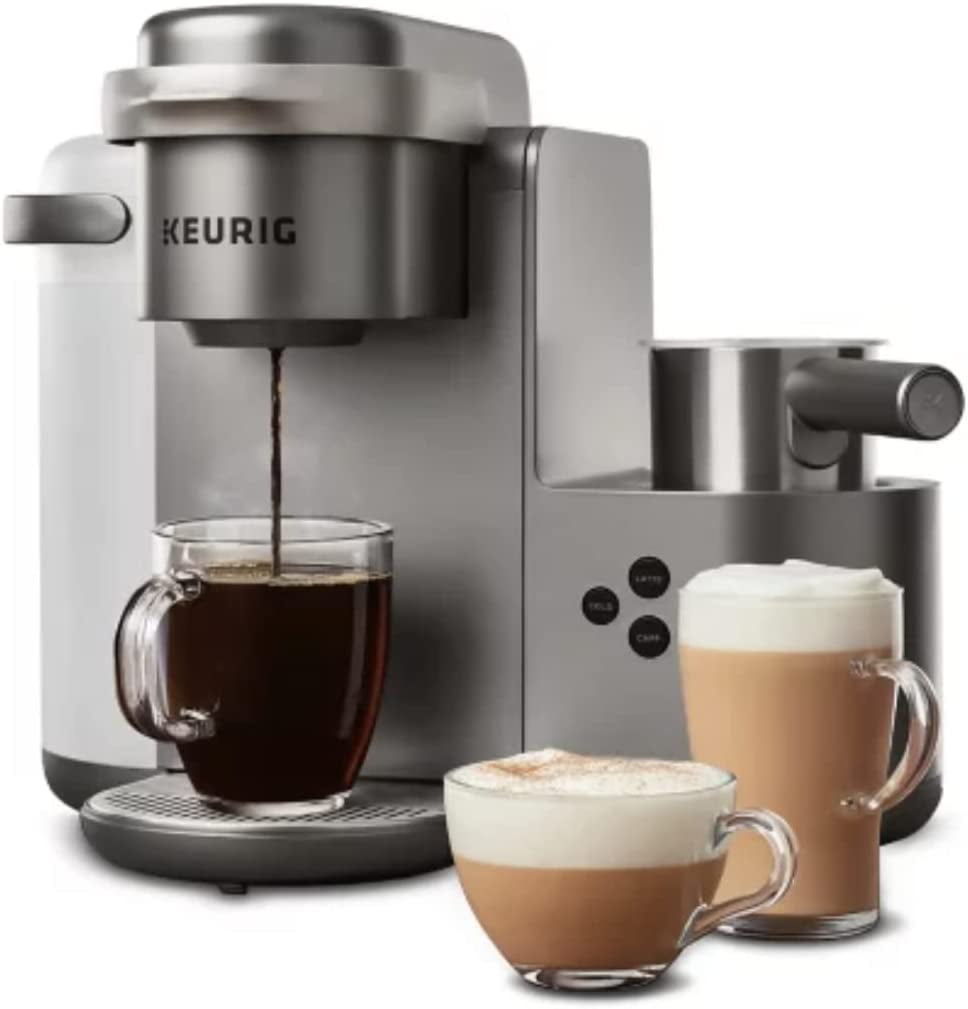 Restored Keurig KCK84NK K-Cafe C Single Serve K-Cup Pod Coffee, Latte and Cappuccino Maker, Nickel (Refurbished)