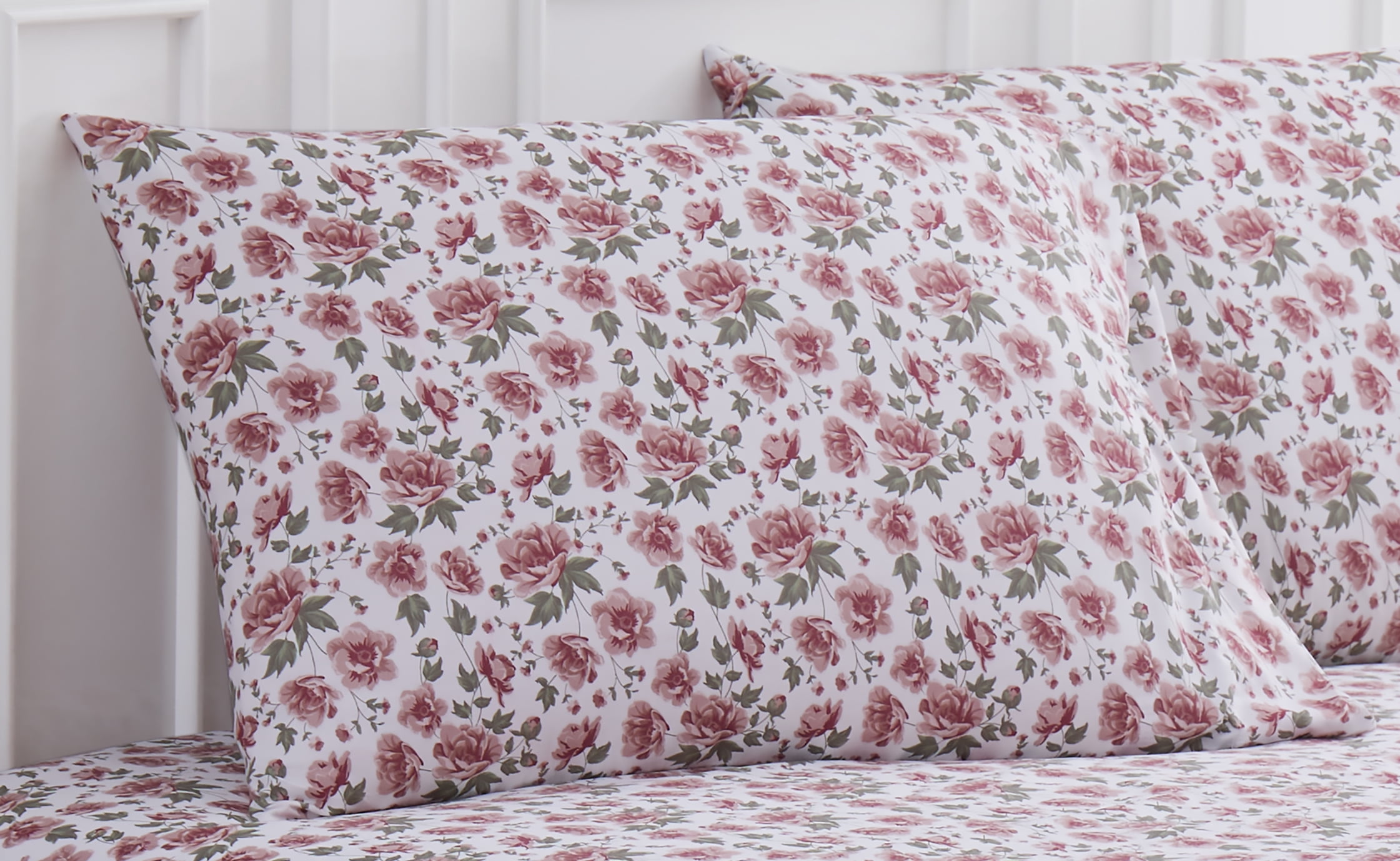 Pink Roses 4-piece Sheet Set Full