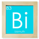 thumbnail image 1 of Química de metales pobres elementos periodo mesa bismuto bi Pantalla de escritorio de pared de fotograma cuadrado, 1 of 4
