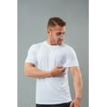 thumbnail image 7 of Cottmark Men’s Crew Neck Classic Soft T-Shirt, White, Size L, 3-Pack, 7 of 7
