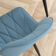 thumbnail image 4 of YOUNIKE Dining Chairs Set of 2, Faux Leather Upholstered Kitchen Chairs, Armless Side Chairs with Ergonomic Backrest, Mid Century Modern Dining Chairs,Blue, 4 of 14
