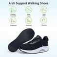 thumbnail image 2 of MAYKX Womens Walking Shoes with Arch Support, Orthotic Fashion Sneakers for Plantar Fasciitis, Cushioned Tennis Shoes for Daily Walks Foot Relief US 6-11, 2 of 6