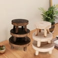 thumbnail image 5 of Vintage Gray Solid Wood Garden Plant Pot Riser Display Stands, 5 of 9