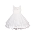 thumbnail image 1 of Robe de Demoiselle d'Honneur Blanche pour Filles 5 Ans, 1 of 4