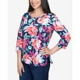 thumbnail image 6 of Alfred Dunner Womens Floral Twist Embroidered Crew Neck Top, 6 of 6