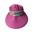 thumbnail image 3 of Sombrero de sol para mujer, cómodo, moderno, plegable, con cuello Púrpura, 3 of 9