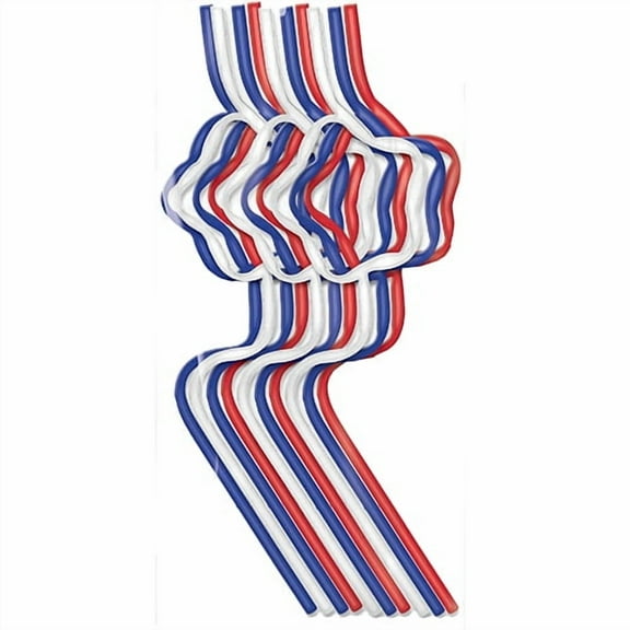 Patriotic Star Shaped Straws