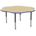thumbnail image 6 of ECR4Kids 60in Flower Everyday T-Mold Adjustable Activity Table Maple/Blue/Black - Super Leg, 6 of 8
