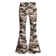 thumbnail image 7 of Spazoro Girls Flare Pants with Pockets, Camo Print High Rise Button Zip Loose Fit Lightweight Bell Bottom Trousers for Street Daily Wear Camouflage Size 9-10, 7 of 7