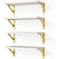 thumbnail image 2 of MHAWBL-White Shelves, Wood Wall Floating Mounted Shelves for Bedroom, Bathroom, Living Room, Kitchen Storage and Decor(White, Set of 4, 16.5 Inch), 2 of 4