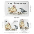 thumbnail image 3 of 4 Pcs Shower Curtain Sets Chicken Mom Era Shower Curtain Set with Curtain Rug Toilet Cover And U Shaped Mat Mom Gifts Mothers Day Birthday Gifts 12 Plastic Hooks for Bathtub Decor 72inch X 72inch, 3 of 8