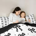thumbnail image 5 of Feelyou Polkadts Ribbon Queen Comforter Set, Fashion Bow Bedding Comforter Set, 3pcs, 5 of 8