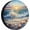 Beach Waves Crashing Pearl Seashells, variant on Baby Turtle Sea Spare Tire Cover Wheel Protectors for Rv Camper Travel Trailer SUV Truck