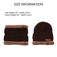 thumbnail image 2 of Conjunto de gorro y bufanda de invierno para hombre y mujer, gorro de punto cálido, gorro de invierno con forro polar grueso, calentador de cuello para hombres y mujeres, 2 of 6