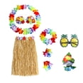 thumbnail image 4 of Conjunto De Traje De Falda De Hierba De Fiesta De Baile Divertido Hawaiano Color Paja 80cm Sunnimix Falda Hula Hawaiana, 4 of 6