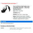 thumbnail image 2 of Front Left Driver Side Fender Liner - Compatible with 2021 - 2022 Ford Mustang Mach-E, 2 of 2