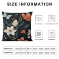 thumbnail image 5 of SHANXI Spring Bohemian Artistic Floral Plant Leaves Pattern Spring Green Orange Velvet Comfortable Decorative Couch Bedroom Apartment Zipper Square 18x18in, 5 of 5