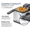 thumbnail image 3 of Freidora Elite Gourmet EDF-1607 1.6L 800W Acero Inoxidable, 3 of 7