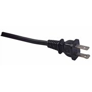 Coleman Cable Mini Plug Appliance Cord 0293 - Light-Duty HPN Neoprene - 2', Black