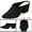 Black, variant on Allegra K Women's Slides Block High Heels Slip on Pointed Toe Slide Mules Grey (Size 6.5)
