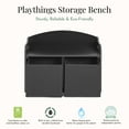 thumbnail image 3 of Evolur Playthings Storage Bench, Matte Black, 3 of 7
